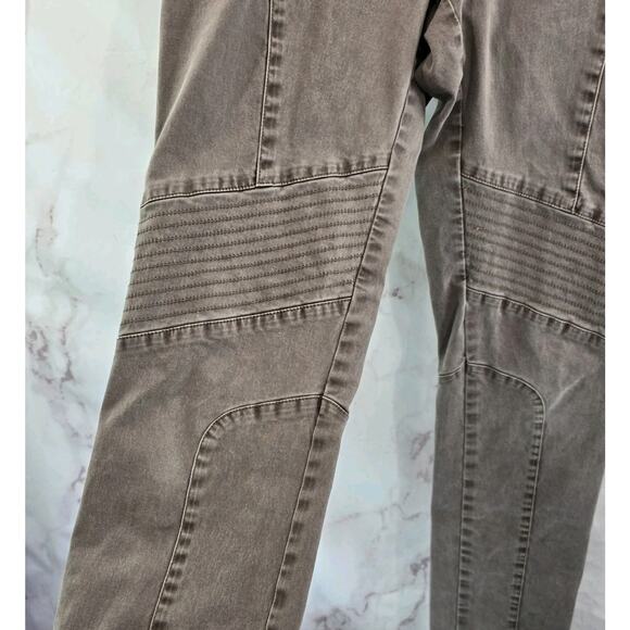 Peruvian Connection Pants Womens 6 X 30 Brown Skinny High Rise Moto Cotton - Picture 10 of 12